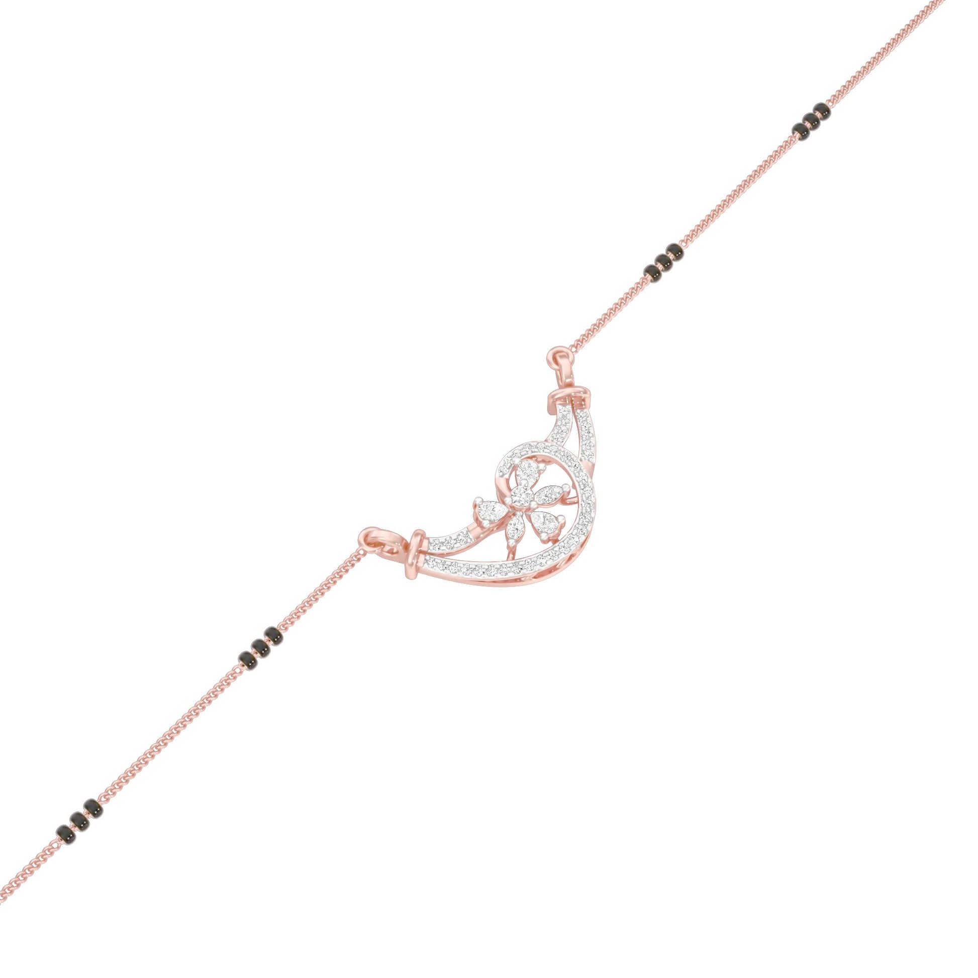 Jasmine Glow Diamond Mangalsutra 18 KT / Rose Gold