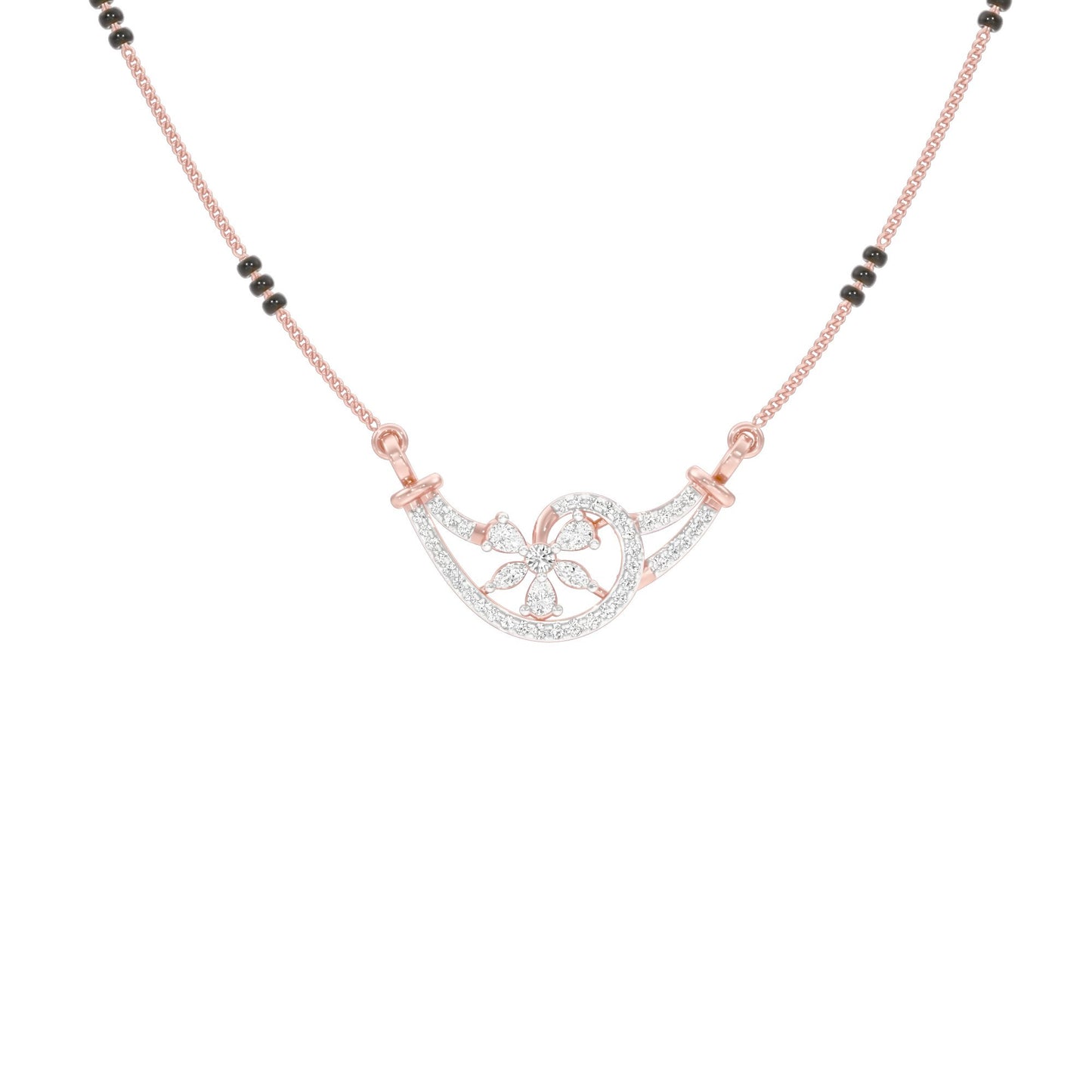 Jasmine Glow Diamond Mangalsutra 18 KT / Rose Gold