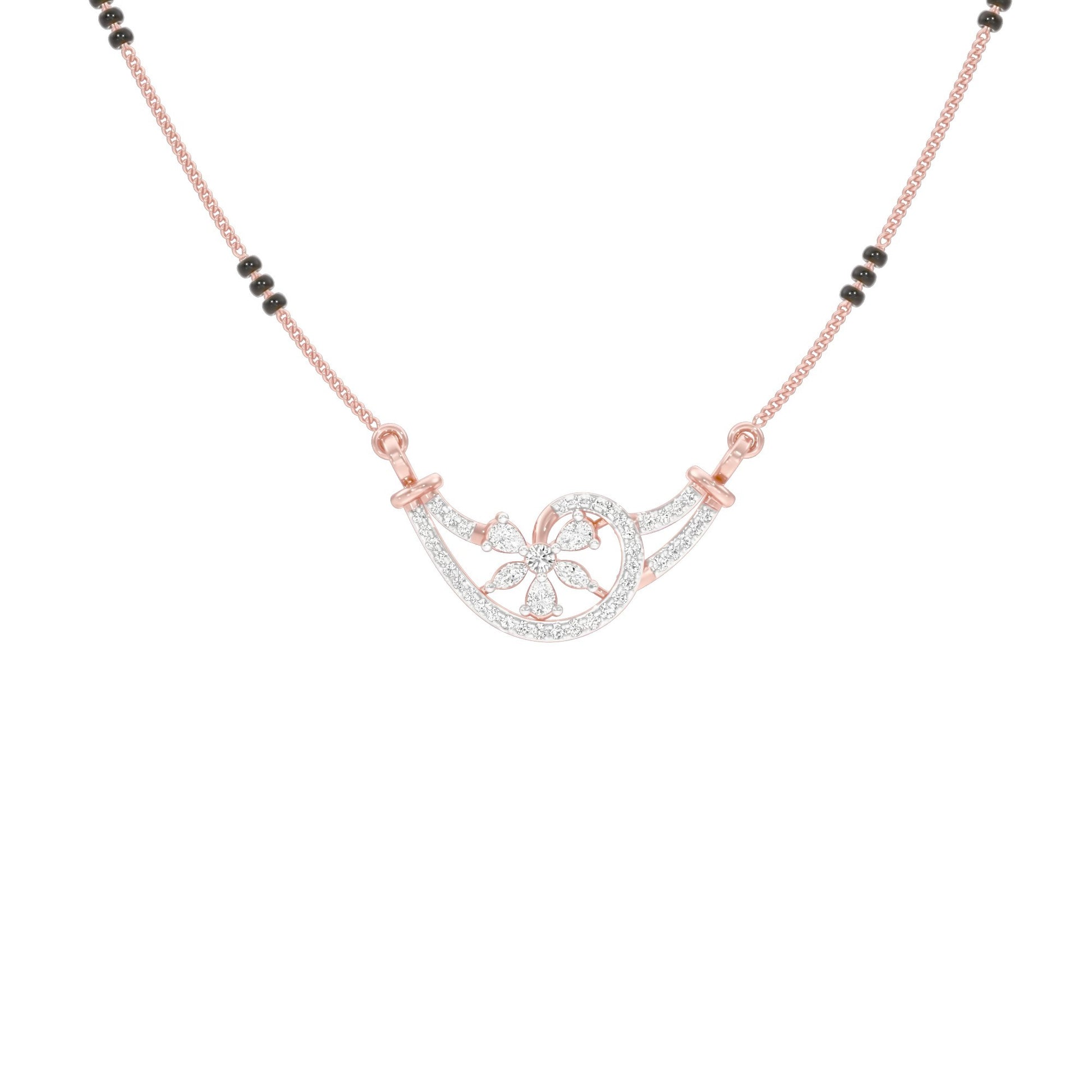 Jasmine Glow Diamond Mangalsutra 18 KT / Rose Gold