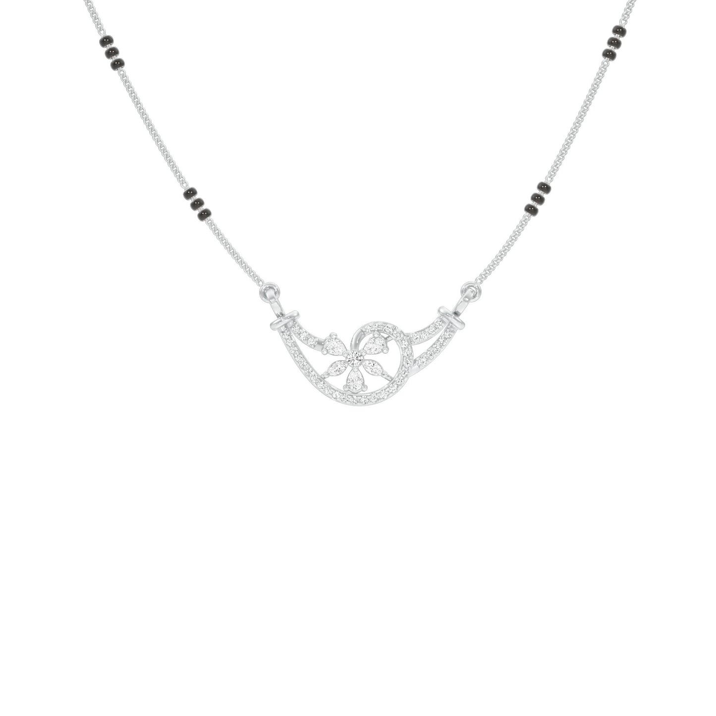 Jasmine Glow Diamond Mangalsutra 18 KT / White Gold