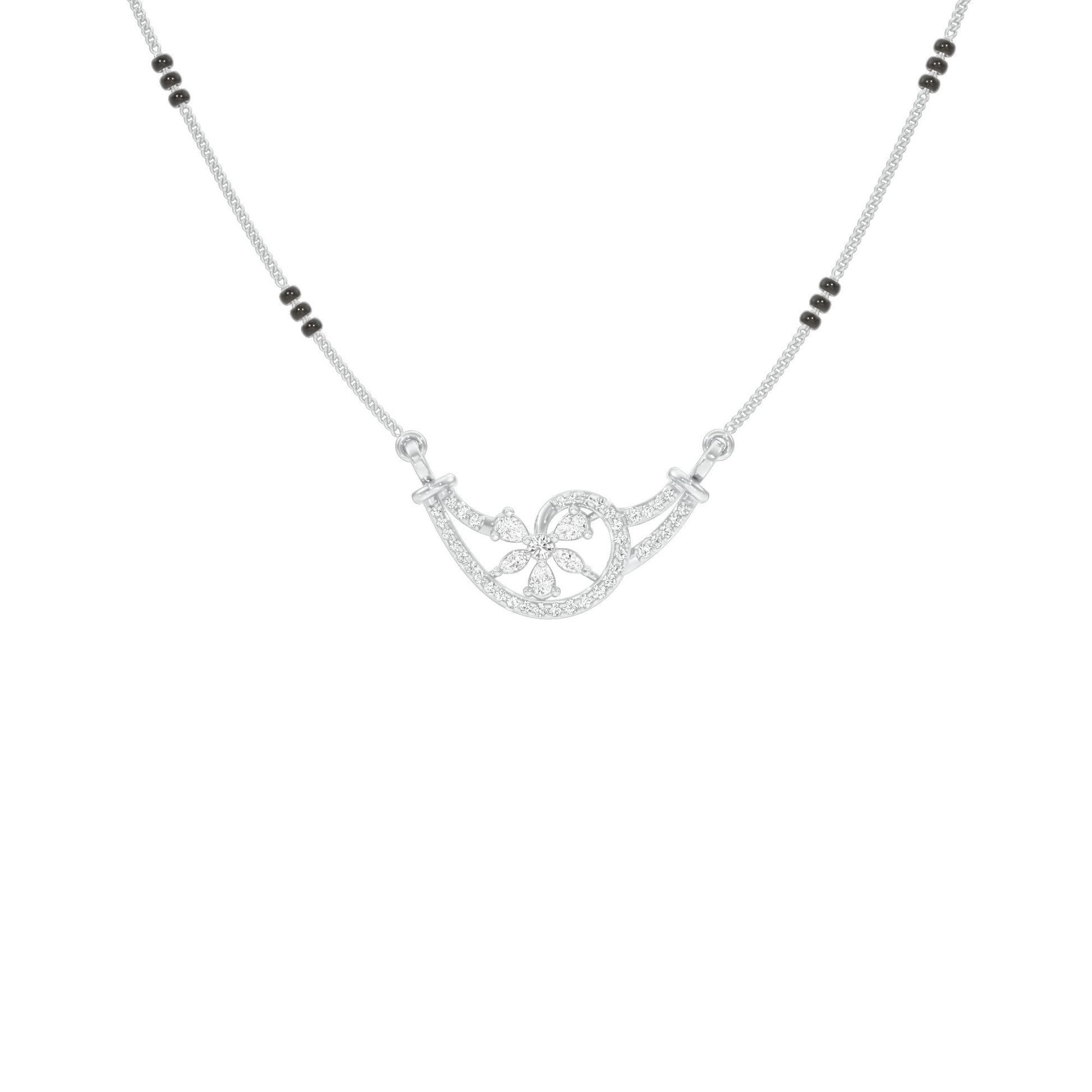Jasmine Glow Diamond Mangalsutra 18 KT / White Gold