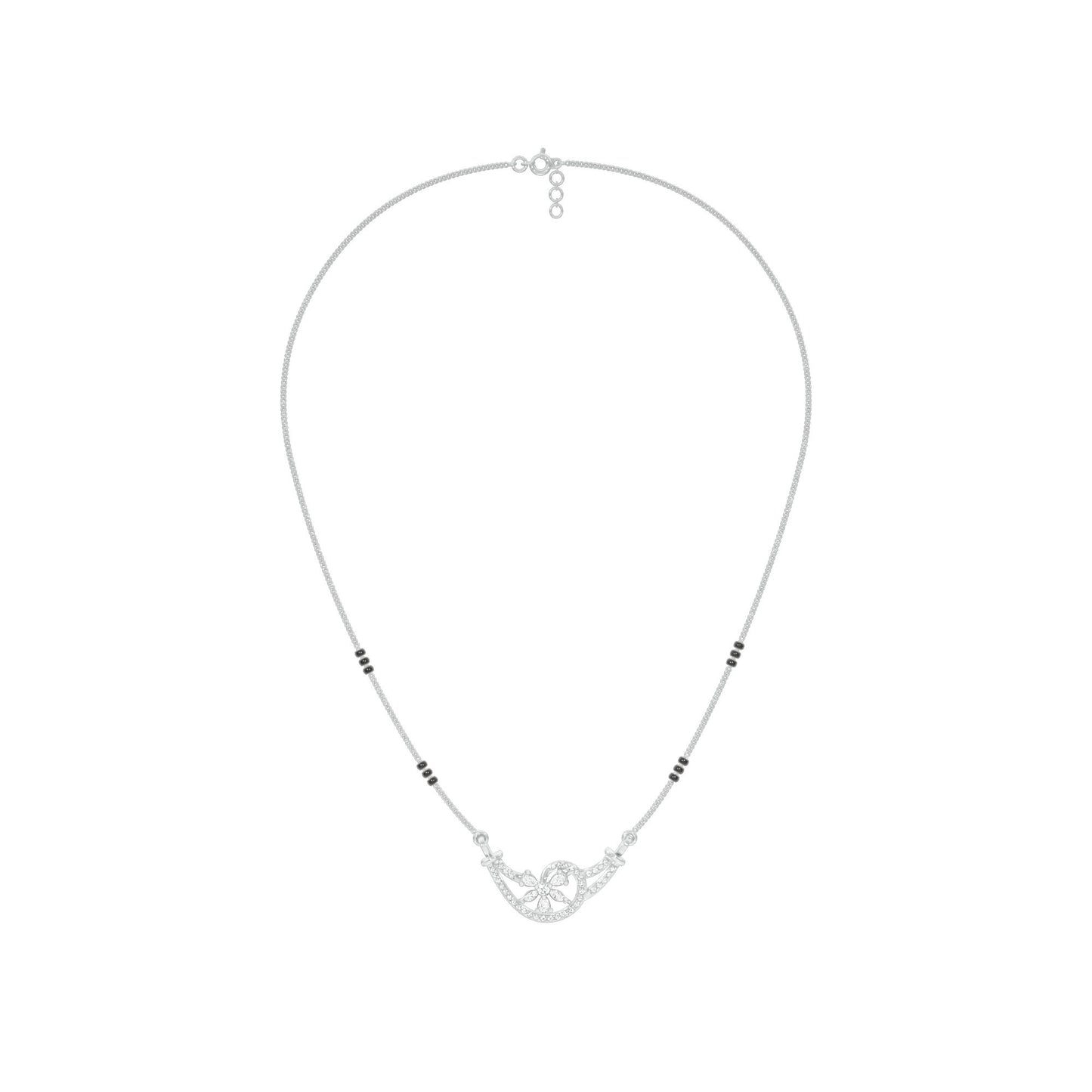 Jasmine Glow Diamond Mangalsutra 18 KT / White Gold