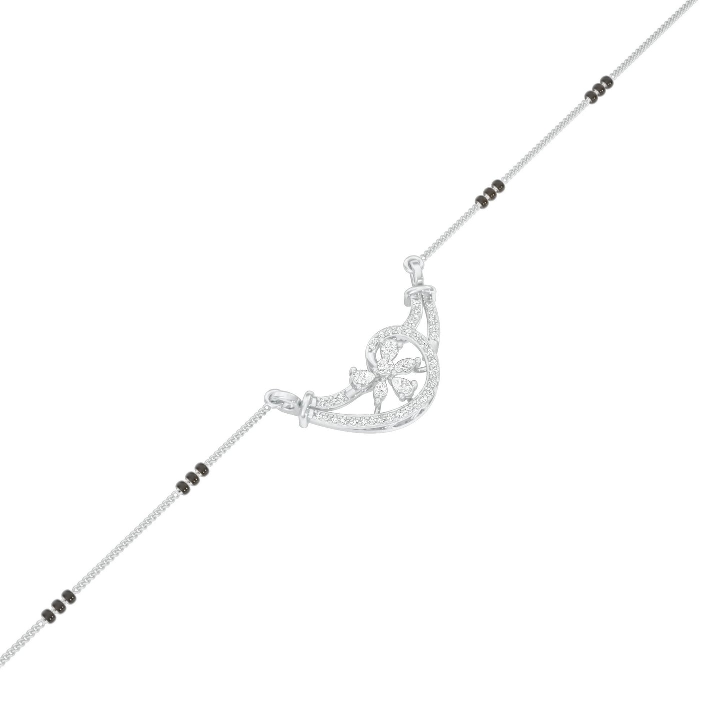 Jasmine Glow Diamond Mangalsutra 18 KT / White Gold