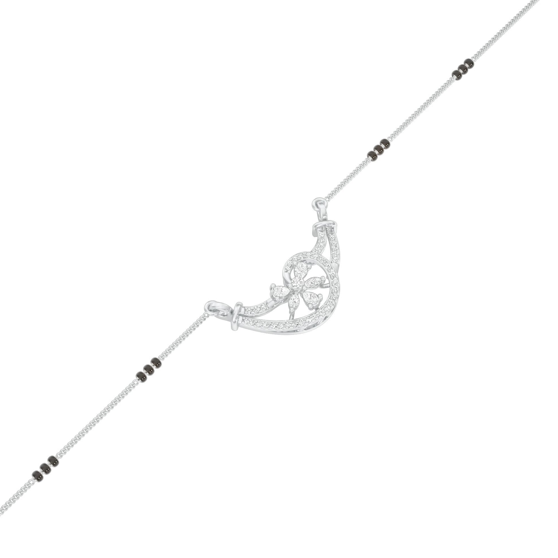 Jasmine Glow Diamond Mangalsutra 18 KT / White Gold