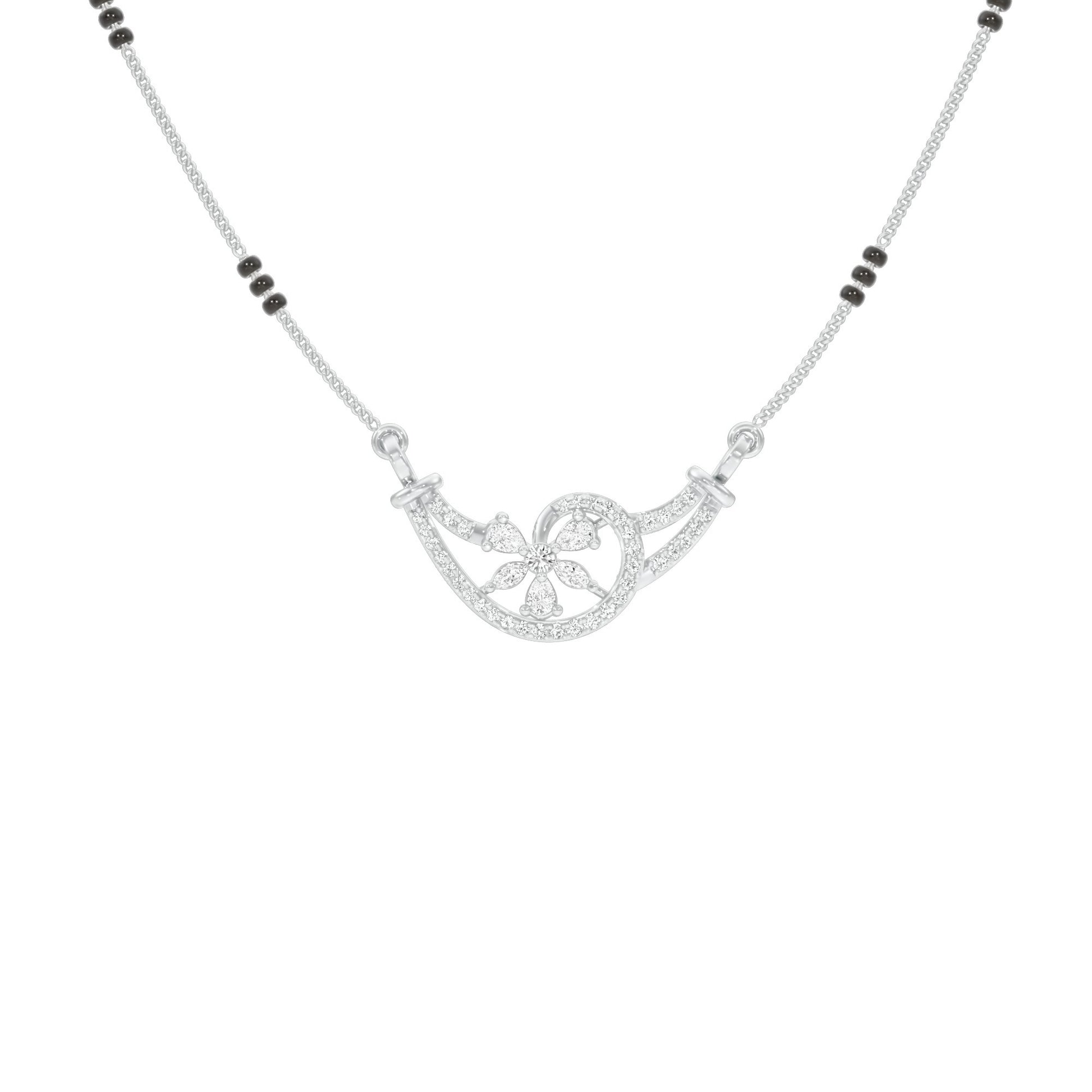 Jasmine Glow Diamond Mangalsutra 18 KT / White Gold