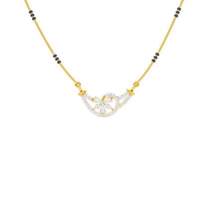 Jasmine Glow Diamond Mangalsutra 18 KT / Yellow Gold
