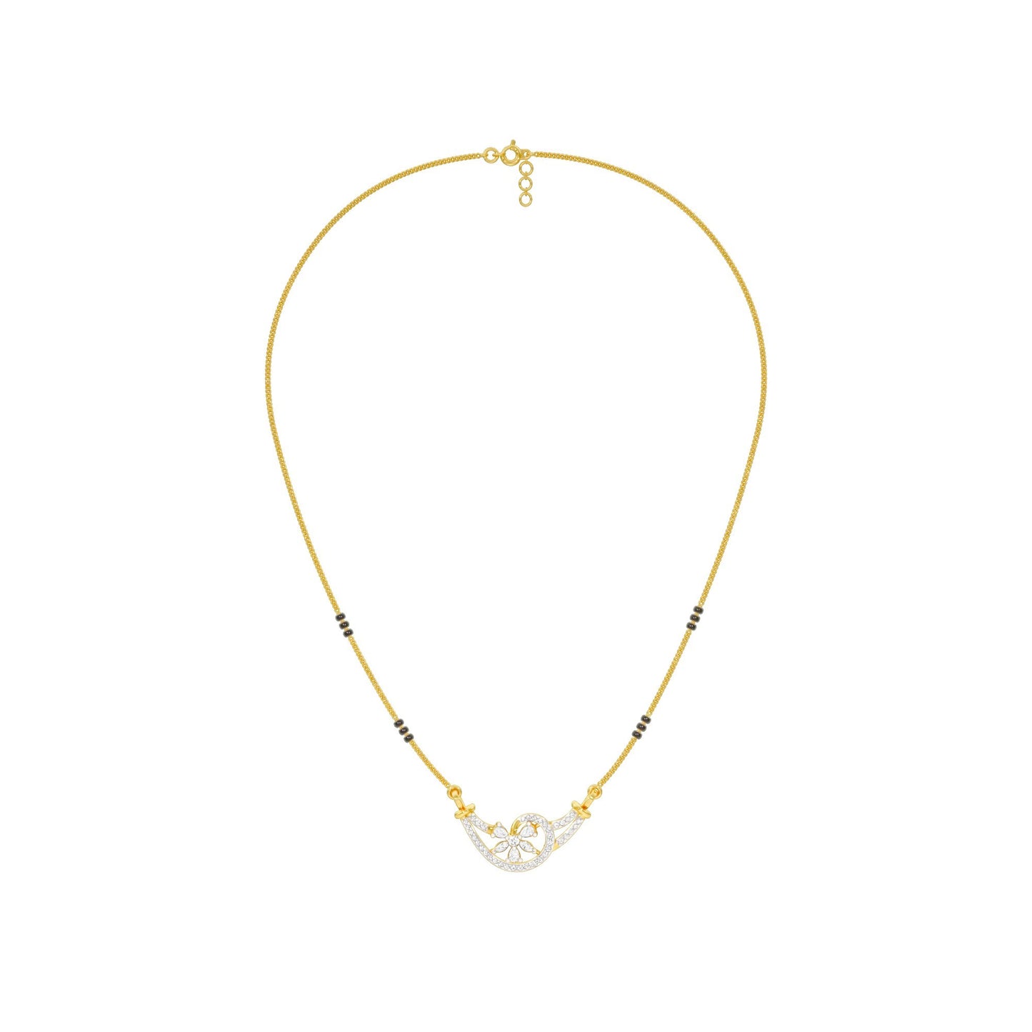 Jasmine Glow Diamond Mangalsutra 18 KT / Yellow Gold