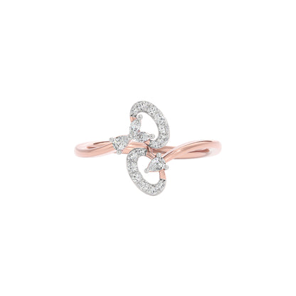 Leaf Blaze Diamond Ring 18 KT / Rose Gold / 22