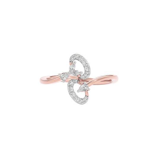 Leaf Blaze Diamond Ring 18 KT / Rose Gold / 22
