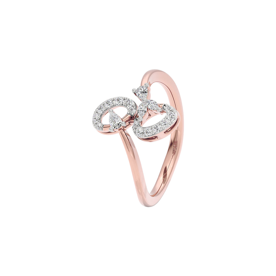 Leaf Blaze Diamond Ring 18 KT / Rose Gold / 22