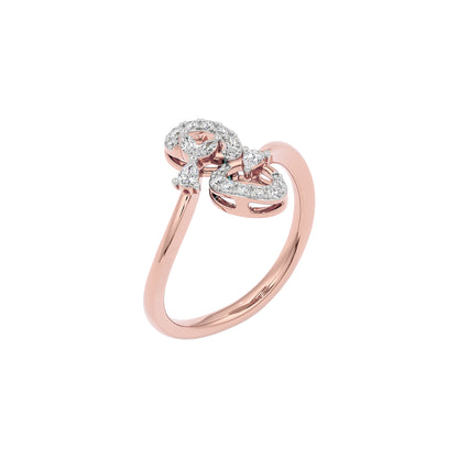 Leaf Blaze Diamond Ring 18 KT / Rose Gold / 22