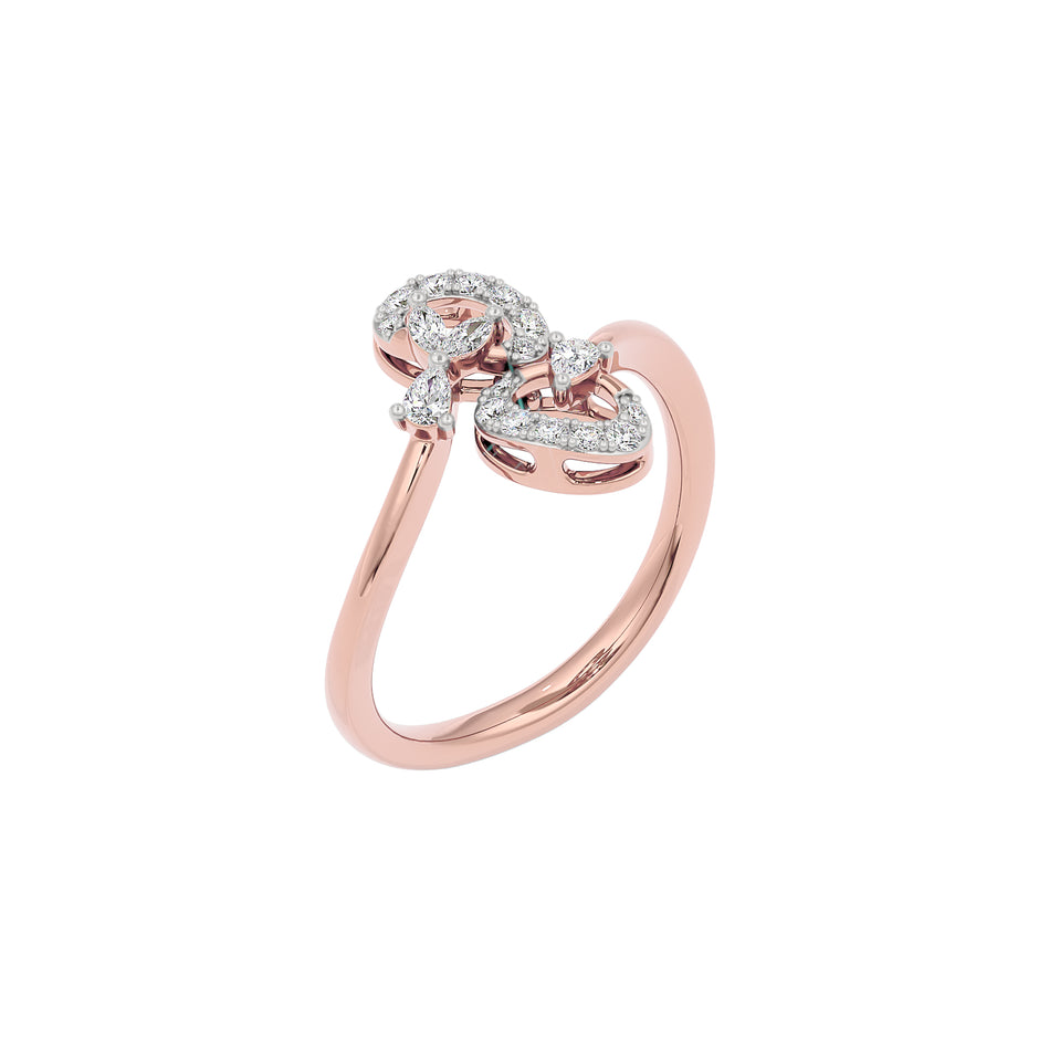 Leaf Blaze Diamond Ring 18 KT / Rose Gold / 22