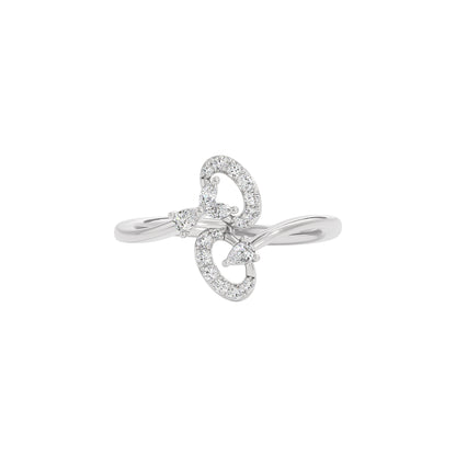 Leaf Blaze Diamond Ring 18 KT / White Gold / 22