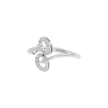 Leaf Blaze Diamond Ring 18 KT / White Gold / 22