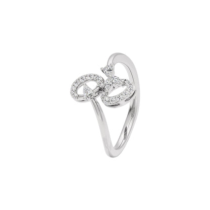 Leaf Blaze Diamond Ring 18 KT / White Gold / 22