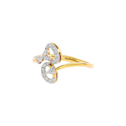 Leaf Blaze Diamond Ring 18 KT / Yellow Gold / 22