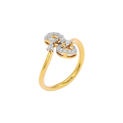 Leaf Blaze Diamond Ring 18 KT / Yellow Gold / 22