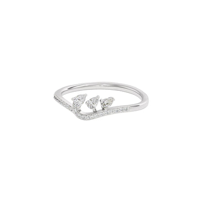 Tiara Diamond Ring 18 KT / White Gold / 22