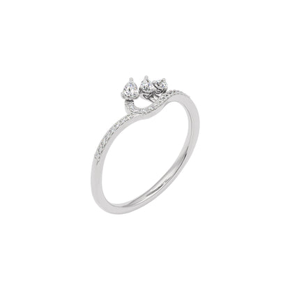 Tiara Diamond Ring 18 KT / White Gold / 22