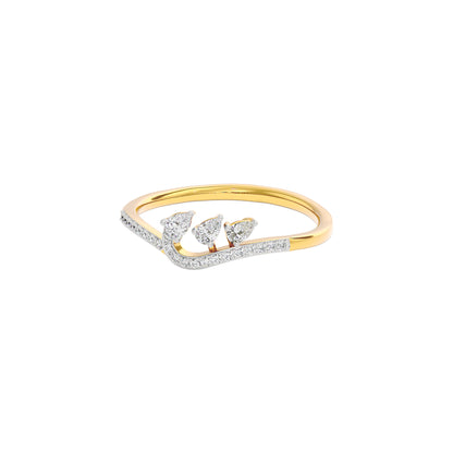 Tiara Diamond Ring 18 KT / Yellow Gold / 22