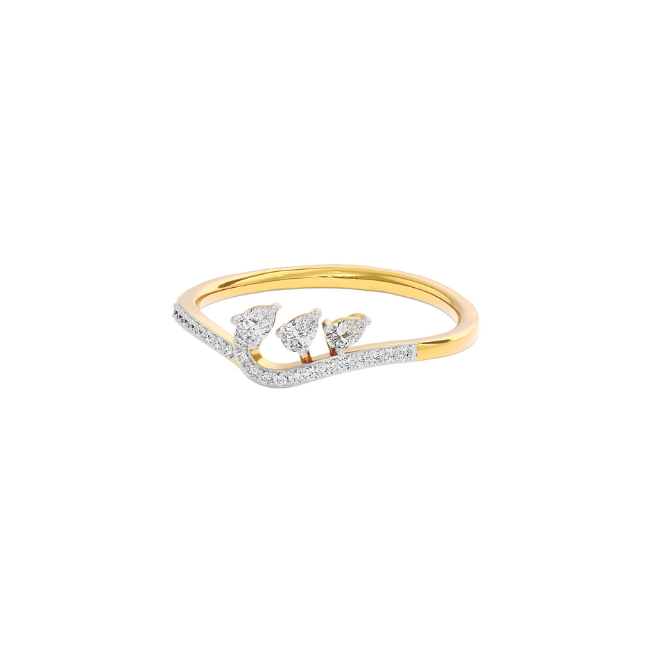 Tiara Diamond Ring 18 KT / Yellow Gold / 22