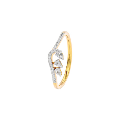 Tiara Diamond Ring 18 KT / Yellow Gold / 22