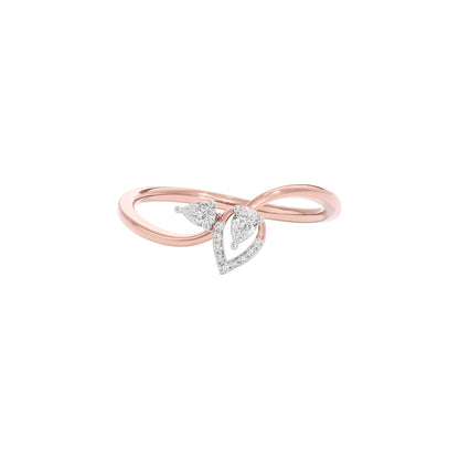 Budding Leaf Diamond Ring 18 KT / Rose Gold / 22