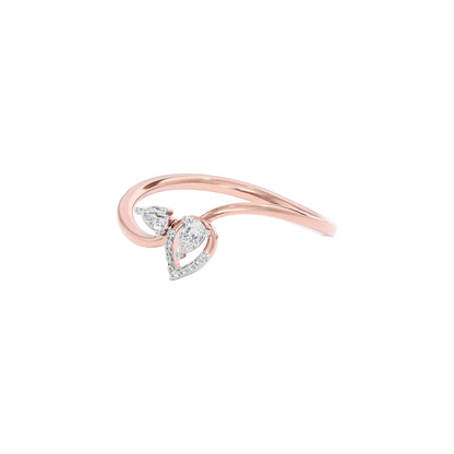 Budding Leaf Diamond Ring 18 KT / Rose Gold / 22