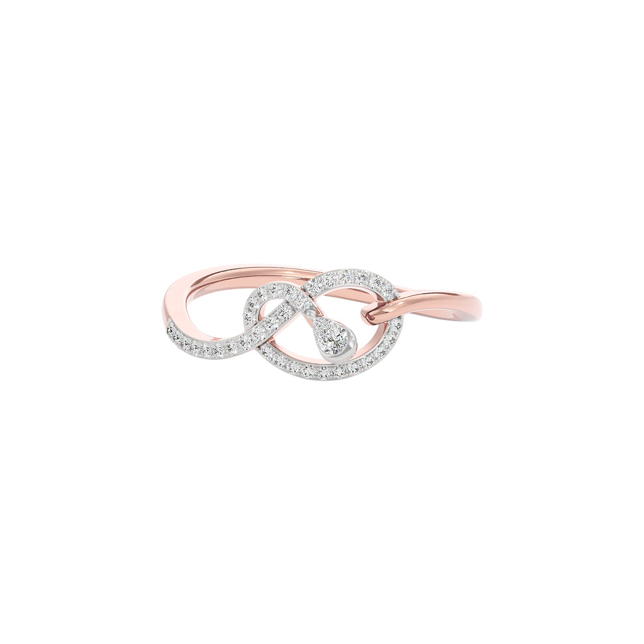 Love Knot Diamond Ring 18 KT / Rose Gold / 22