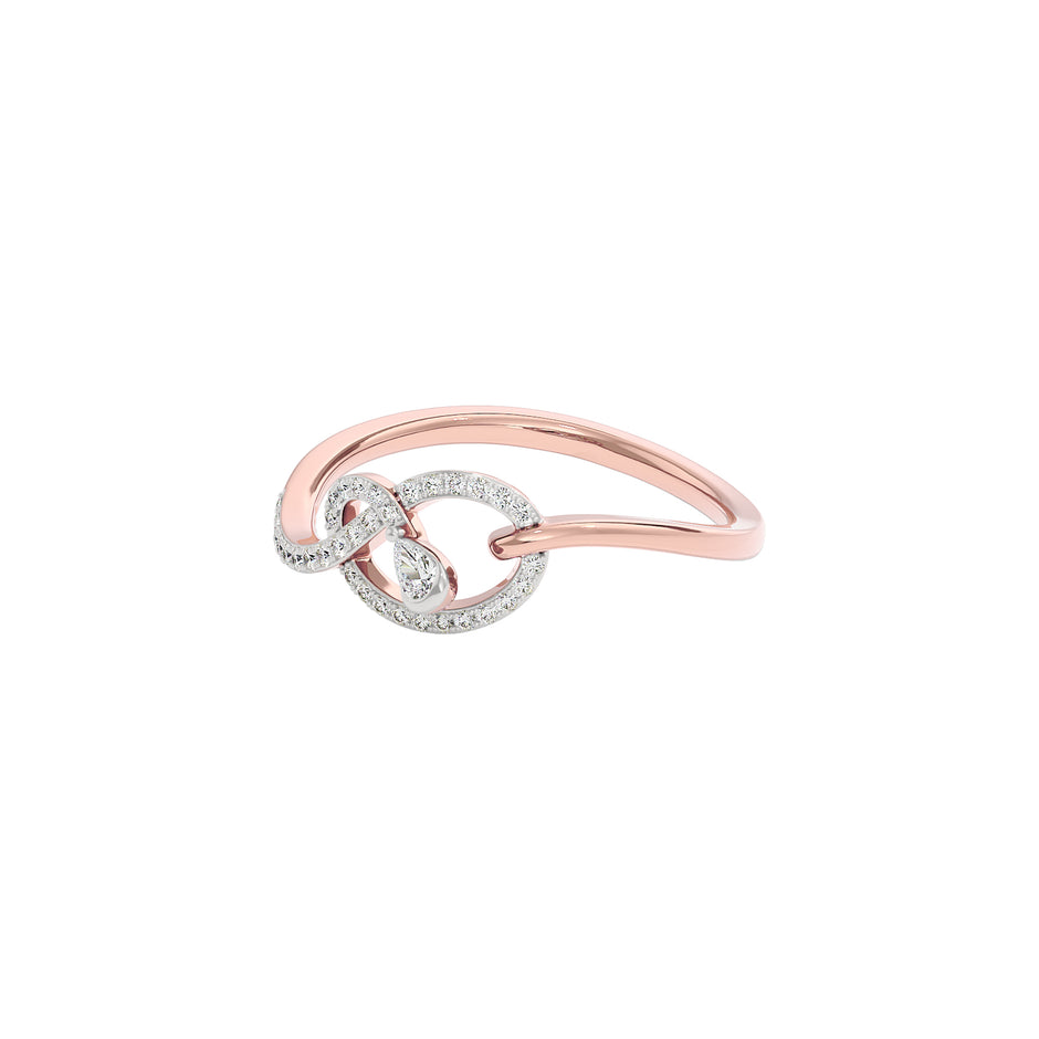 Love Knot Diamond Ring 18 KT / Rose Gold / 22