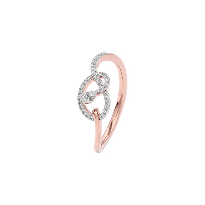 Love Knot Diamond Ring 18 KT / Rose Gold / 22
