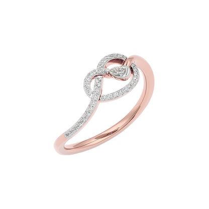 Love Knot Diamond Ring 18 KT / Rose Gold / 22