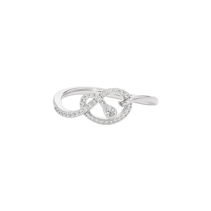 Love Knot Diamond Ring 18 KT / White Gold / 22