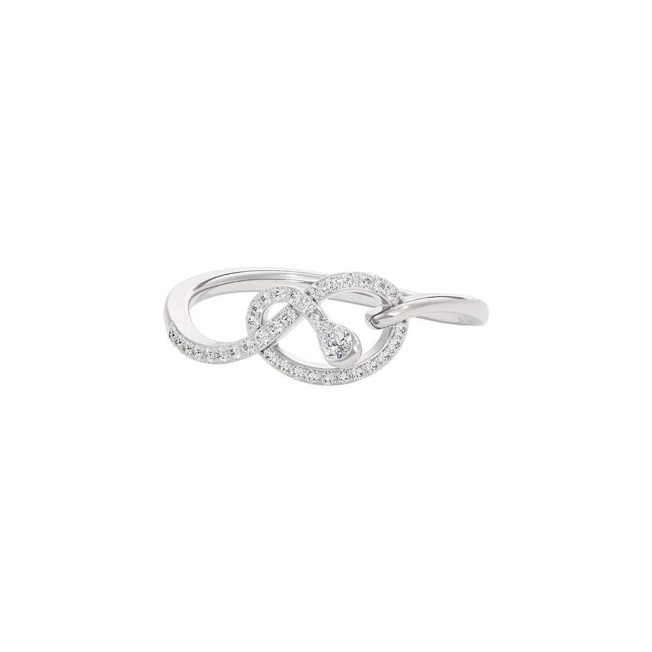Love Knot Diamond Ring 18 KT / White Gold / 22