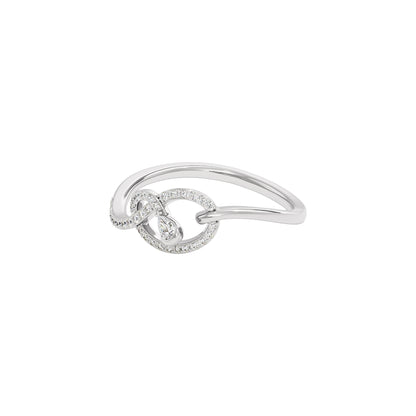 Love Knot Diamond Ring 18 KT / White Gold / 22
