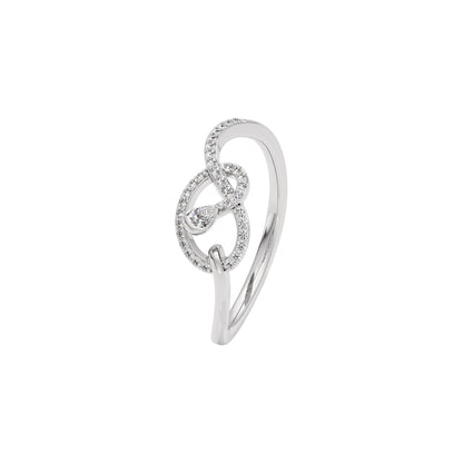 Love Knot Diamond Ring 18 KT / White Gold / 22