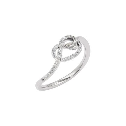 Love Knot Diamond Ring 18 KT / White Gold / 22