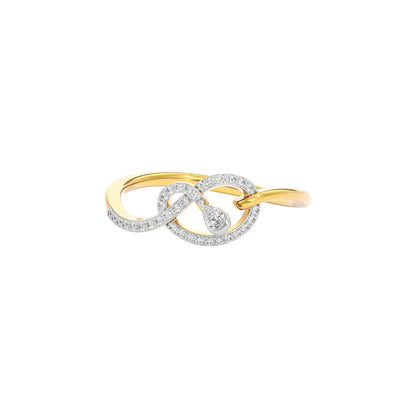 Love Knot Diamond Ring 18 KT / Yellow Gold / 22