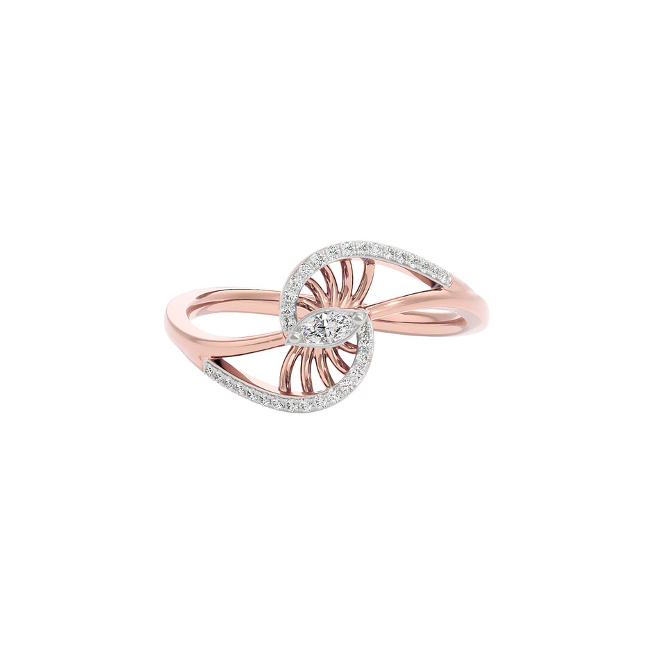 Whirlwind Diamond Ring 18 KT / Rose Gold / 22