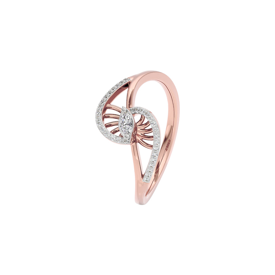 Whirlwind Diamond Ring 18 KT / Rose Gold / 22