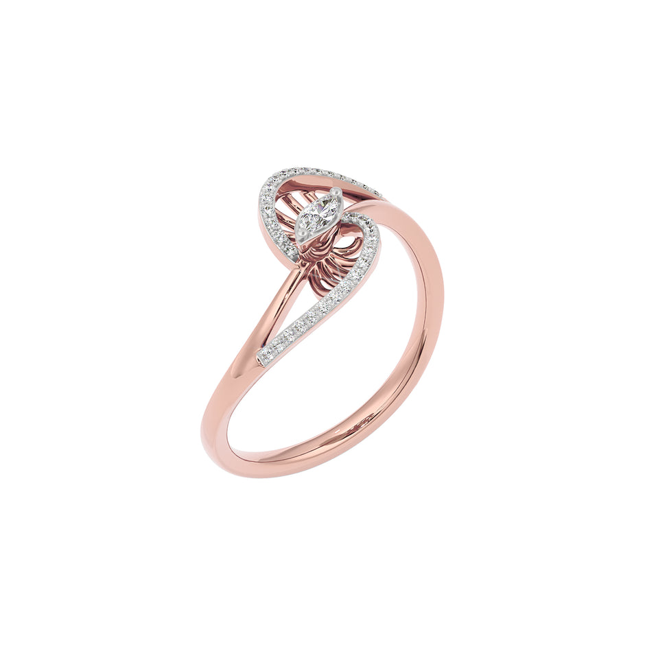 Whirlwind Diamond Ring 18 KT / Rose Gold / 22