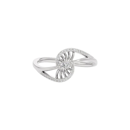 Whirlwind Diamond Ring 18 KT / White Gold / 22