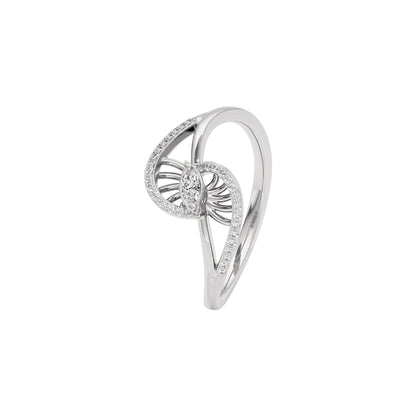 Whirlwind Diamond Ring 18 KT / White Gold / 22