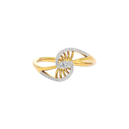 Whirlwind Diamond Ring 18 KT / Yellow Gold / 22