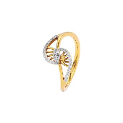 Whirlwind Diamond Ring 18 KT / Yellow Gold / 22