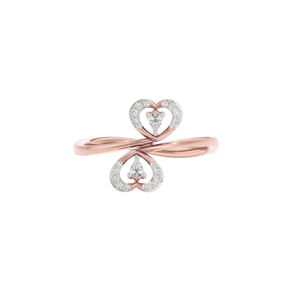 Love Twins Diamond Ring 18 KT / Rose Gold / 22