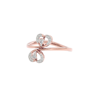 Love Twins Diamond Ring 18 KT / Rose Gold / 22