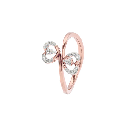 Love Twins Diamond Ring 18 KT / Rose Gold / 22