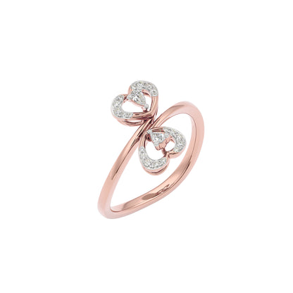 Love Twins Diamond Ring 18 KT / Rose Gold / 22