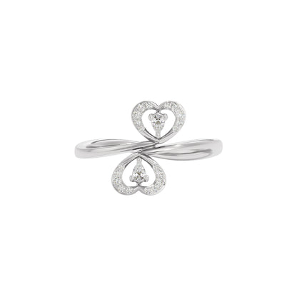 Love Twins Diamond Ring 18 KT / White Gold / 22